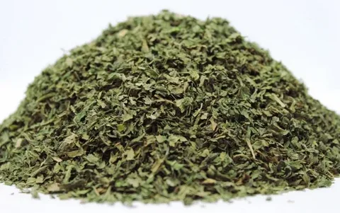 تصویر 1 از نعنا خشک تمیز تهیه شده از برگ های سبز باغی